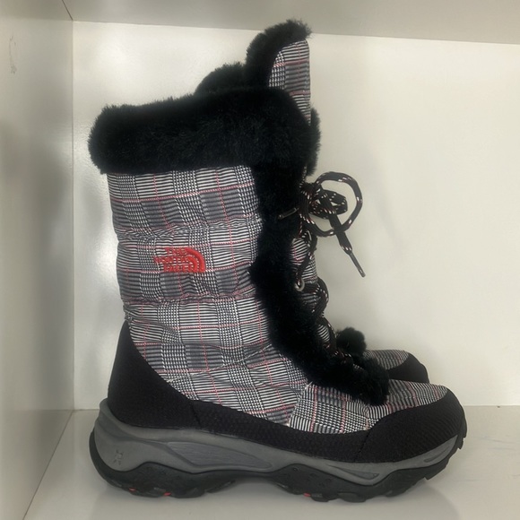 The North Face Nuptse Fur Winter Snow Boot Girls Size 3 - Picture 4 of 10